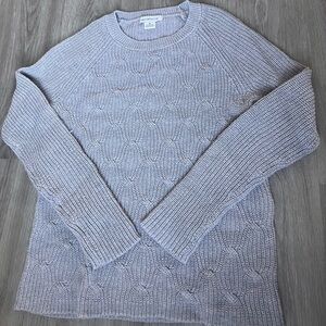 Liz Claiborne Light Gray Knit Sweater – Size M